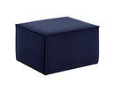 Sunpan Calista Ottoman In Abbington Navy/Navarro Stone/Treasure Gold - Small