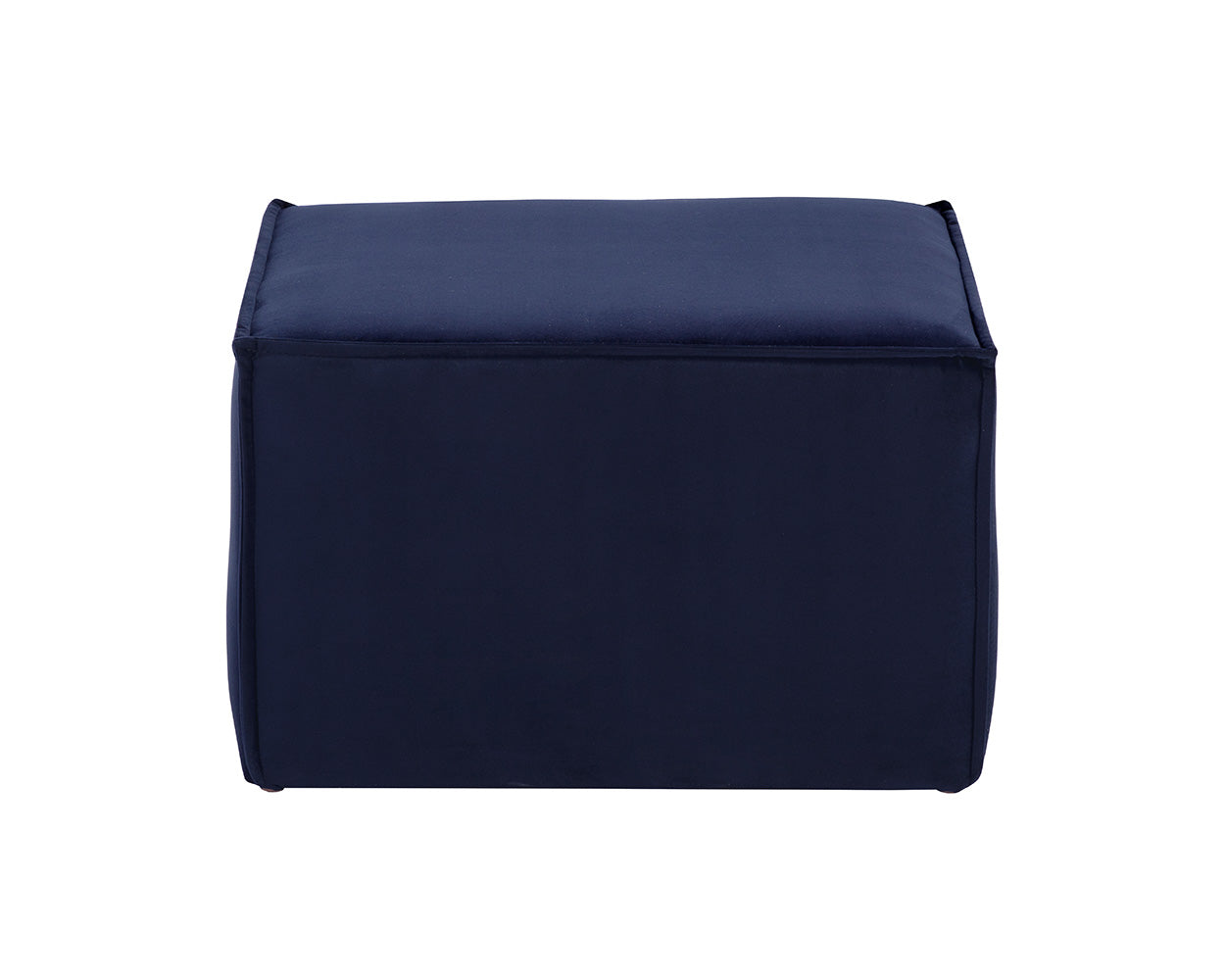 Sunpan Calista Ottoman In Abbington Navy/Navarro Stone/Treasure Gold - Small