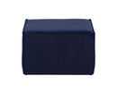 Sunpan Calista Ottoman In Abbington Navy/Navarro Stone/Treasure Gold - Small