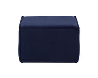 Sunpan Calista Ottoman In Abbington Navy/Navarro Stone/Treasure Gold - Small
