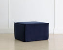 Sunpan Calista Ottoman In Abbington Navy/Navarro Stone/Treasure Gold - Small