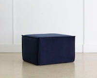 Sunpan Calista Ottoman In Abbington Navy/Navarro Stone/Treasure Gold - Small