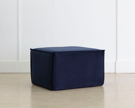 Sunpan Calista Ottoman In Abbington Navy/Navarro Stone/Treasure Gold - Small