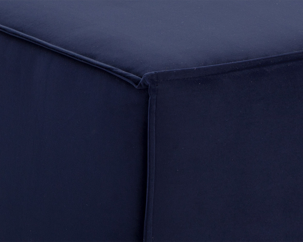 Sunpan Calista Ottoman In Abbington Navy/Navarro Stone/Treasure Gold - Small