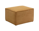 Sunpan Calista Ottoman In Abbington Navy/Navarro Stone/Treasure Gold - Small