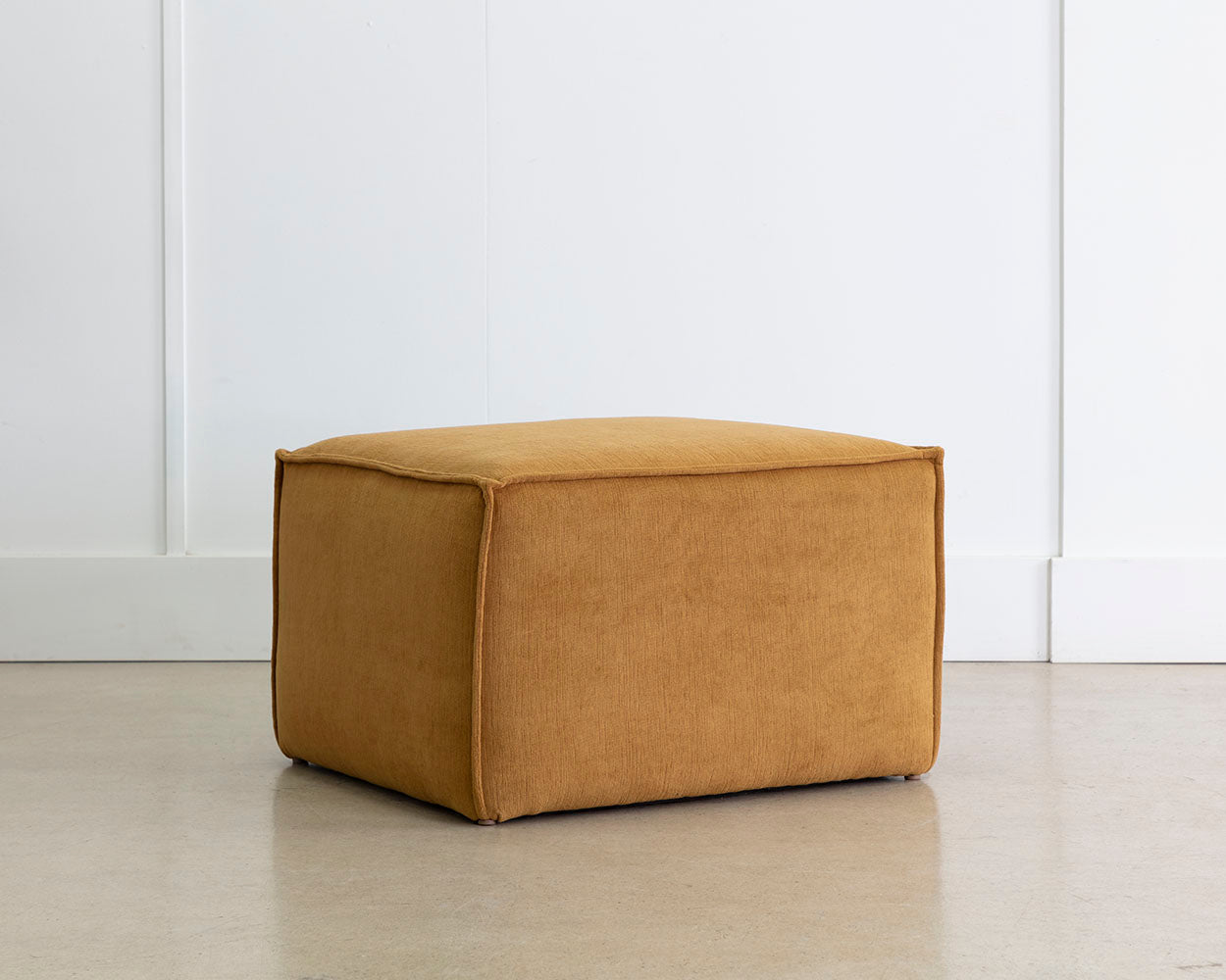 Sunpan Calista Ottoman In Abbington Navy/Navarro Stone/Treasure Gold - Small