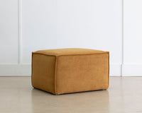 Sunpan Calista Ottoman In Abbington Navy/Navarro Stone/Treasure Gold - Small