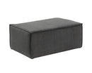 Sunpan Calista Ottoman In Navarro Pewter/Stone - Large