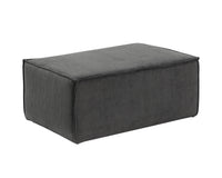 Sunpan Calista Ottoman In Navarro Pewter/Stone - Large