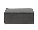 Sunpan Calista Ottoman In Navarro Pewter/Stone - Large