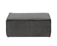 Sunpan Calista Ottoman In Navarro Pewter/Stone - Large
