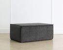 Sunpan Calista Ottoman In Navarro Pewter/Stone - Large