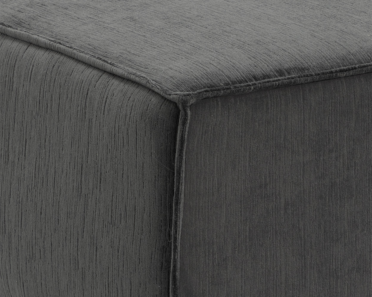 Sunpan Calista Ottoman In Navarro Pewter/Stone - Large
