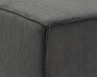 Sunpan Calista Ottoman In Navarro Pewter/Stone - Large