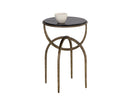 Sunpan Alicent End Table - Black Marble / White Marble