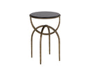 Sunpan Alicent End Table - Black Marble / White Marble