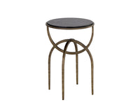 Sunpan Alicent End Table - Black Marble / White Marble