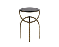 Sunpan Alicent End Table - Black Marble / White Marble