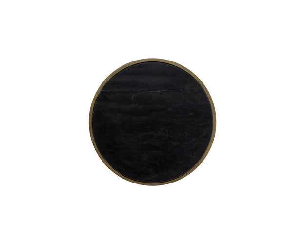 Sunpan Alicent End Table - Black Marble / White Marble