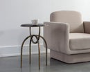 Sunpan Alicent End Table - Black Marble / White Marble