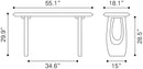 Zuo Modern Arasan Console Table in Black