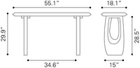 Zuo Modern Arasan Console Table in Black