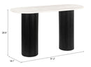Zuo Modern Izola Console Table in White and Black
