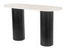 Zuo Modern Izola Console Table in White and Black