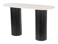 Zuo Modern Izola Console Table in White and Black