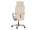 Sunpan Dennison Office Chair in Black Leather/Cream Leather/Sand Leather