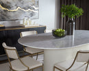 Sunpan Paloma Dining Table - Oval - White Marble - 84"