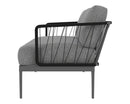 Sunpan Catania Sofa In Dark Grey And Copacabana Grey/Grey And Palazzo Taupe