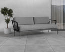 Sunpan Catania Sofa In Dark Grey And Copacabana Grey/Grey And Palazzo Taupe