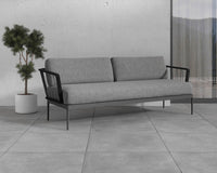 Sunpan Catania Sofa In Dark Grey And Copacabana Grey/Grey And Palazzo Taupe