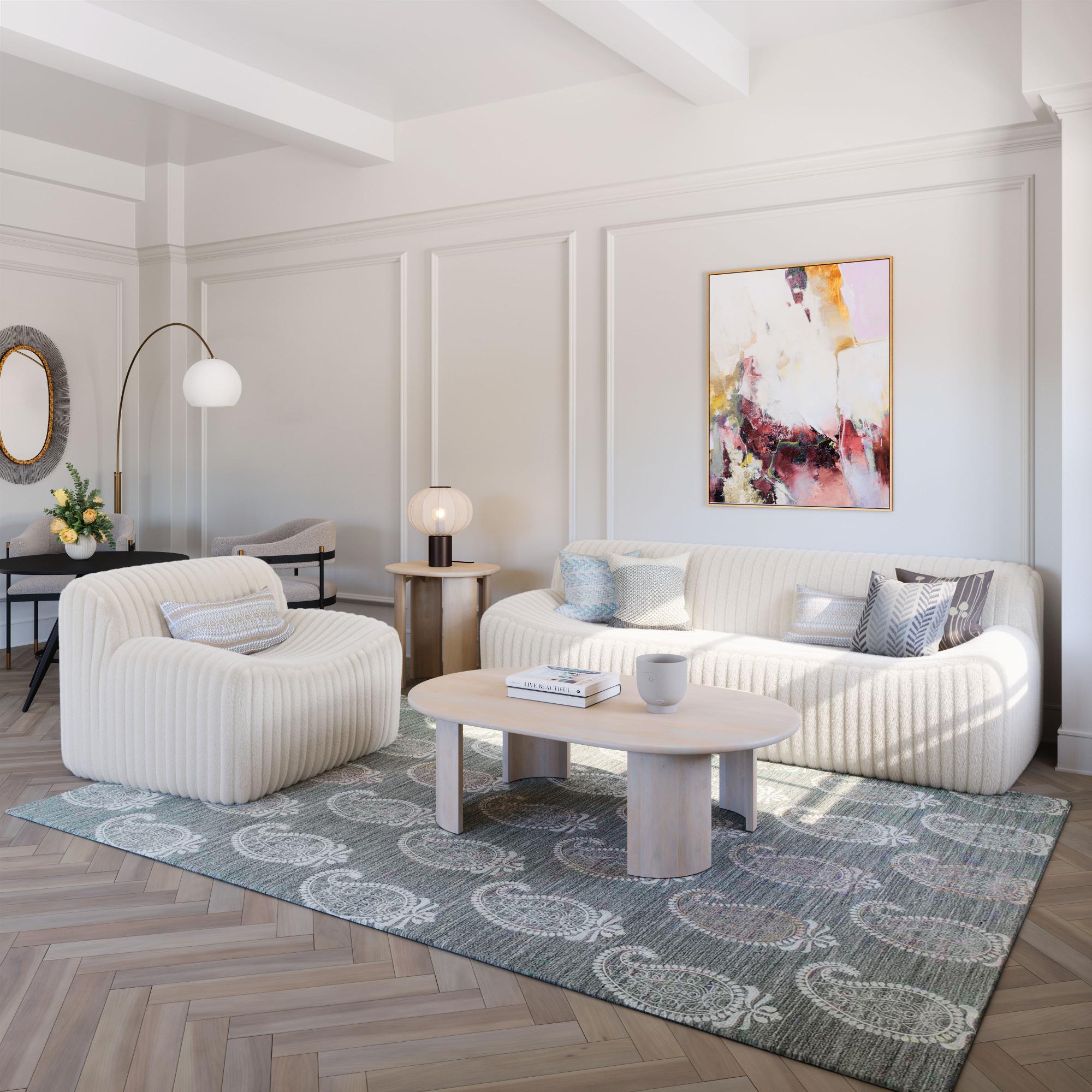 Zuo Modern Osterbro Sofa in Cream