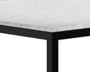 Sunpan Abel Counter Table in Stainless Steel and White Marble