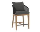 Sunpan Capri Counter Stool In Natural And Gracebay Grey/Smoke Grey And Copacabana Marble