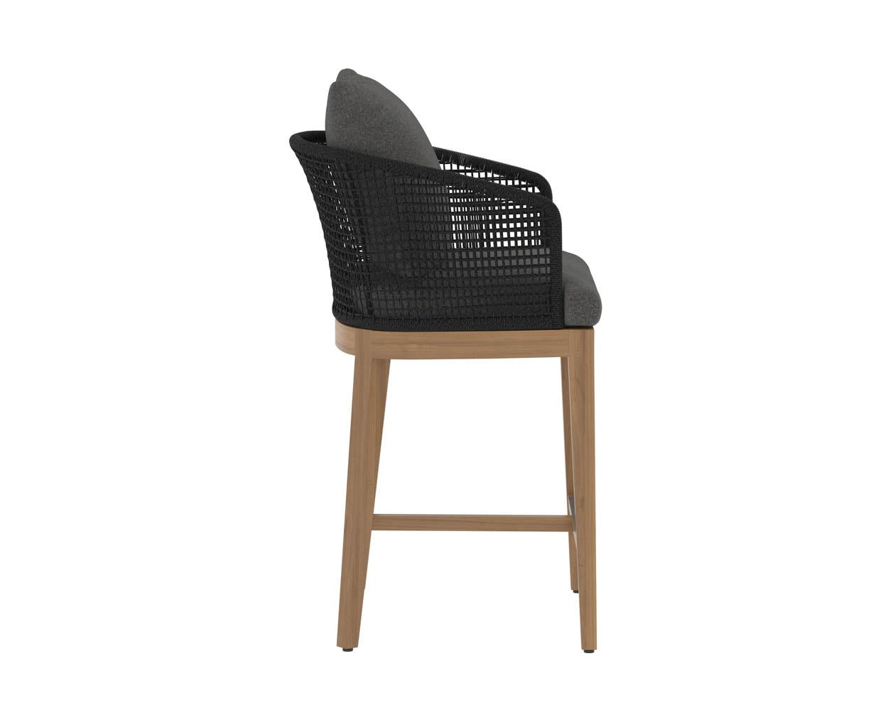 Sunpan Capri Counter Stool In Natural And Gracebay Grey/Smoke Grey And Copacabana Marble