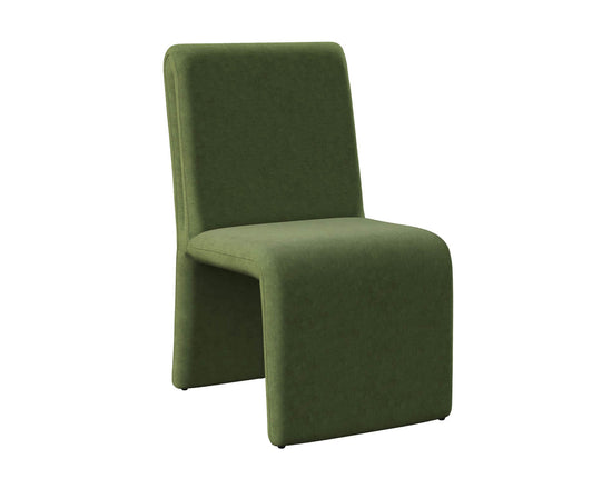 Sunpan Cascata Dining Chair in Effie Linen / Meg Rust / Moss Green / Marseille Black/Camel Leather