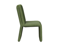 Sunpan Cascata Dining Chair in Effie Linen / Meg Rust / Moss Green / Marseille Black/Camel Leather