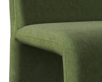 Sunpan Cascata Dining Chair in Effie Linen / Meg Rust / Moss Green / Marseille Black/Camel Leather