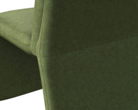 Sunpan Cascata Dining Chair in Effie Linen / Meg Rust / Moss Green / Marseille Black/Camel Leather