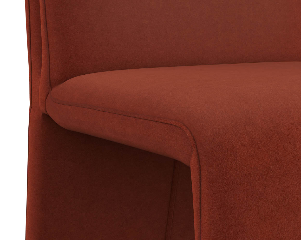 Sunpan Cascata Dining Chair in Effie Linen / Meg Rust / Moss Green / Marseille Black/Camel Leather