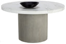 Sunpan Nicolette Dining Table Light Grey - Marble Look 55"