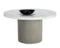Sunpan Nicolette Dining Table Light Grey - Marble Look 40''/50''