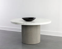 Sunpan Nicolette Dining Table Light Grey - Marble Look 40''/50''