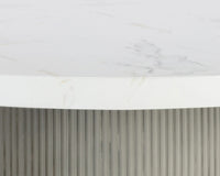 Sunpan Nicolette Dining Table Light Grey - Marble Look 40''/50''