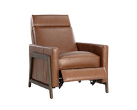 Sunpan Brandon Recliner - Shalimar Tobacco Leather