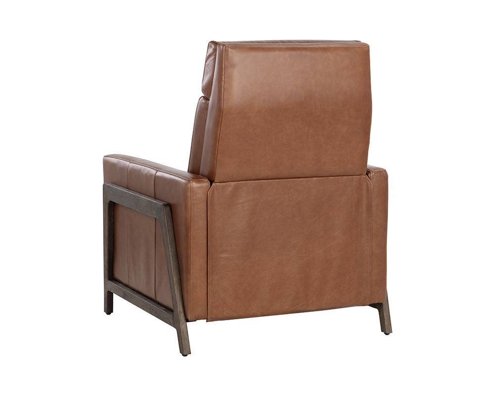 Sunpan Brandon Recliner - Shalimar Tobacco Leather