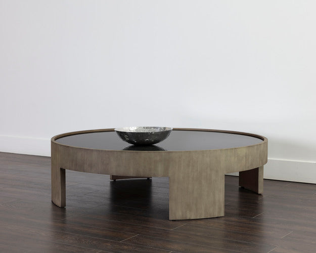 Sunpan Brunetto Coffee Table Large in Brown / Ash Grey